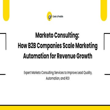 Marketo Consulting : How B2B Companies Scale Marketing Automation For ...