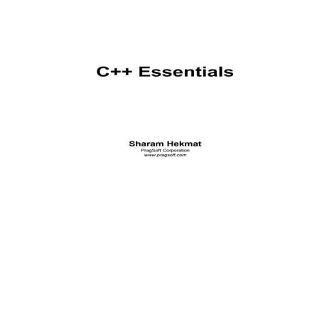 Cpp essentials | PDF