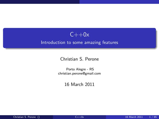 C++0x :: Introduction to some amazing features
