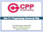 Best C++ Programming Homework Help