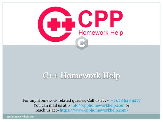 CPP Homework Help