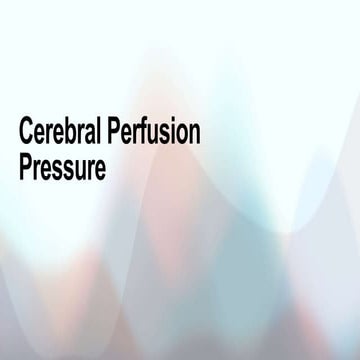 Optimal Cerebral Perfusion Pressure
