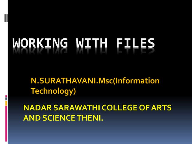 working with files