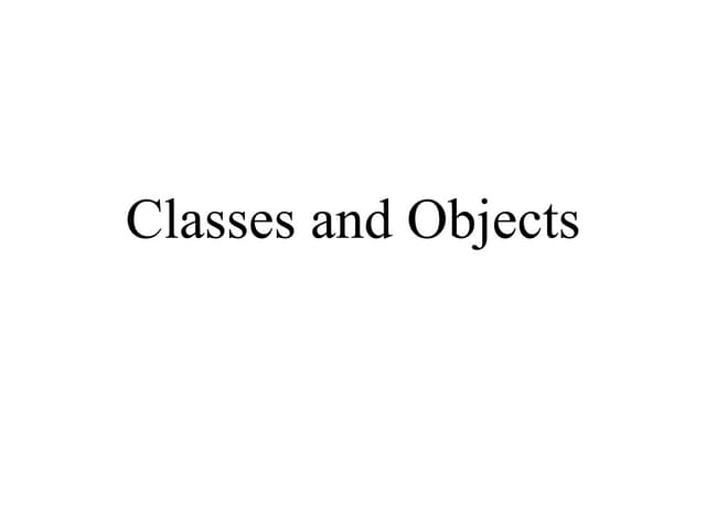 C++ppt. Classs and object, class and object