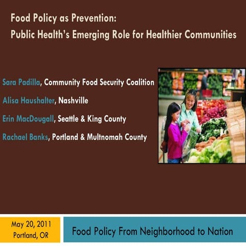 Healthy Corner Stores: Innovative Policy Change for Healthier Communities: Fo...