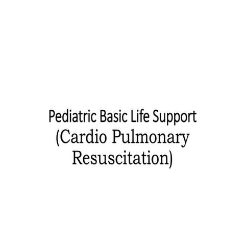 cardiopulmonary resucitation in children