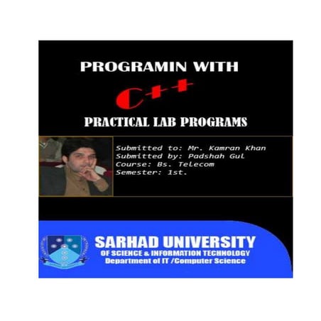 C++ practical lab | PDF