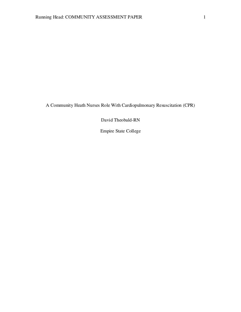 Community assessment paper