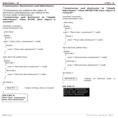 C++ prgms 5th unit (inheritance ii)