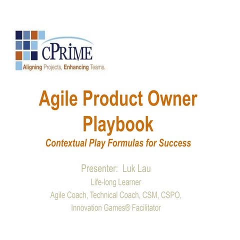 The Product Owner Playbook - Introduction
