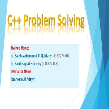 C++ problem solving | PPT