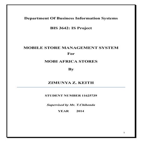 Project report on mobile shop management | PPS