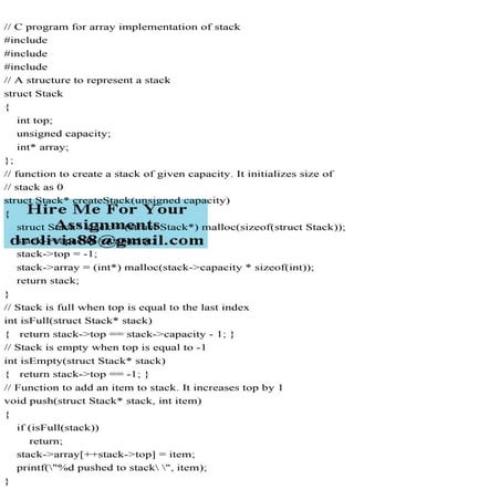 C program for array implementation of stack#include stdio.h.pdf