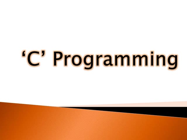 C programming | PPT