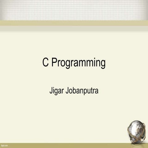 Notes of c programming 1st unit BCA I SEM