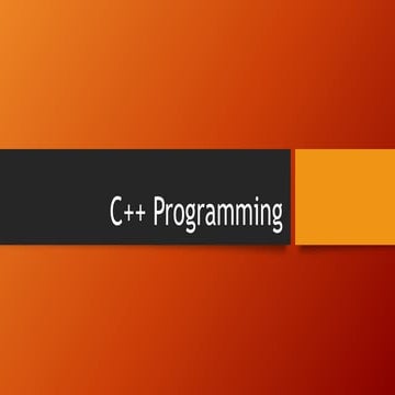 C++ programming | PPT