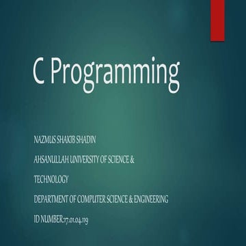C programming | PPT