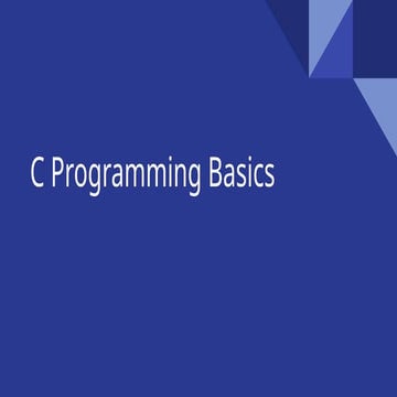 C Programming Basics programming list and examples | PPTX