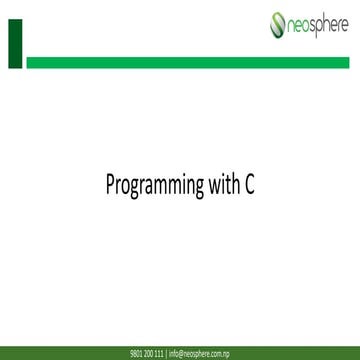 C programming Workshop | PPT