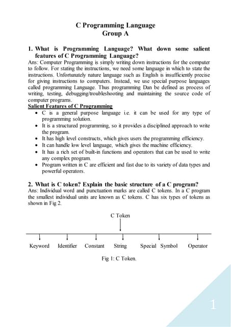 What is a structure of a c program? | PPT