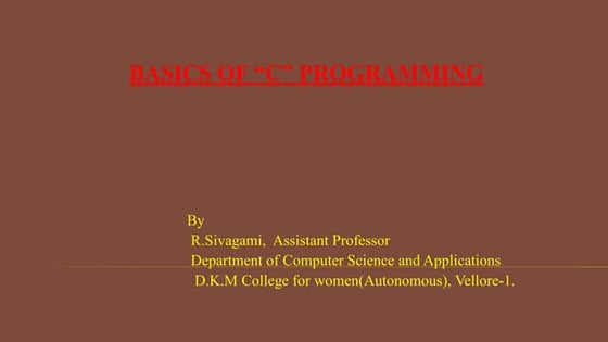 C Programming: Basic Structure of C Program | PPT