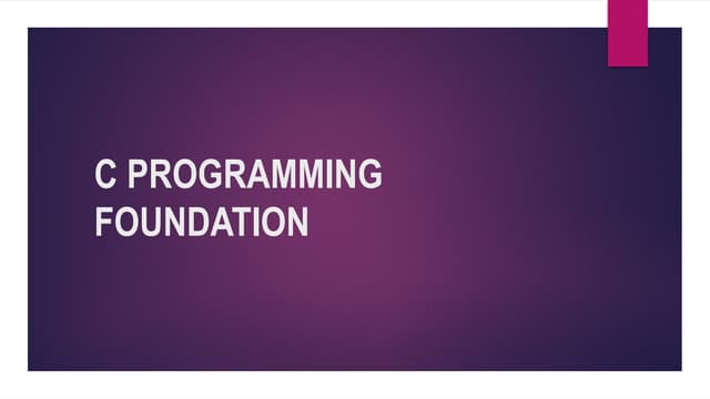 C PROGRAMMING document for beginners....