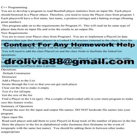 C++ ProgrammingYou are to develop a program to read Baseball playe.pdf