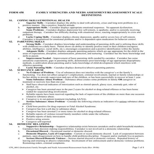 Cps 458 i strengths and needs instructions