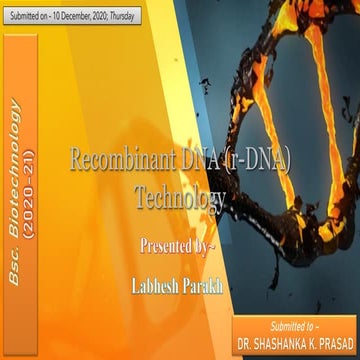 Recombinant DNA Technology