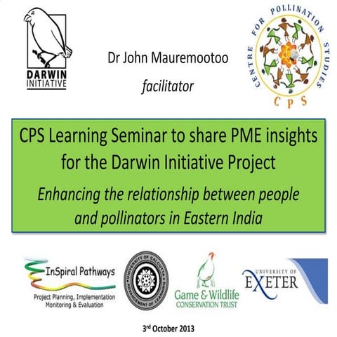 CPS planning, monitoring & evaluation seminar John Mauremootoo 2013 05-10