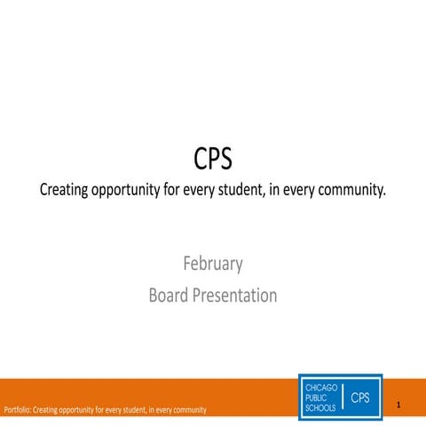 Presentation to Board on School Actions [CPS Portfolio Office]