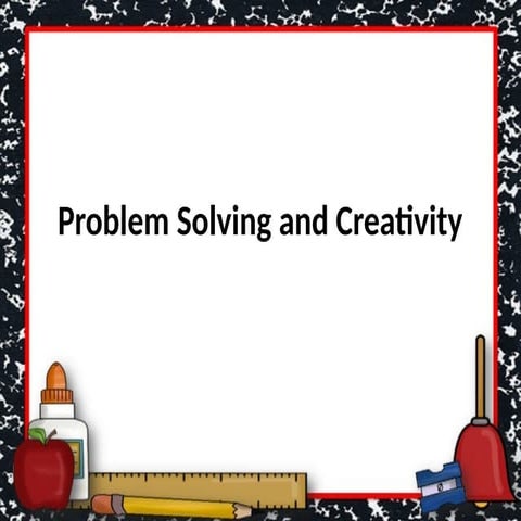 Creative Problem Solving - Training Presentation | PPTX
