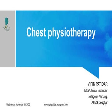 Chest Physiotherapy