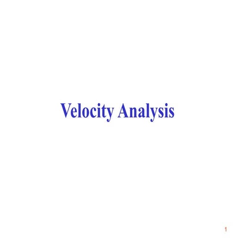 Cpt 2 velocity analysis | PPT | 3-D Graphics | Computer Software and ...