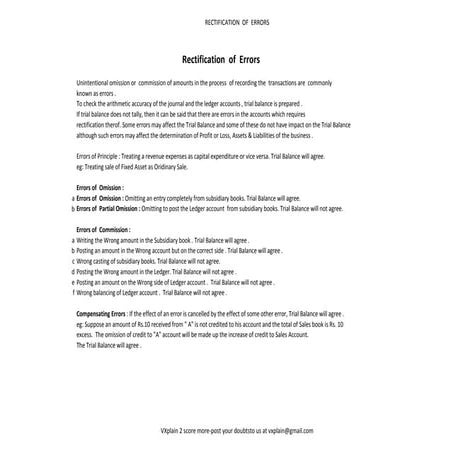 Cpt accounts-rectification of errors