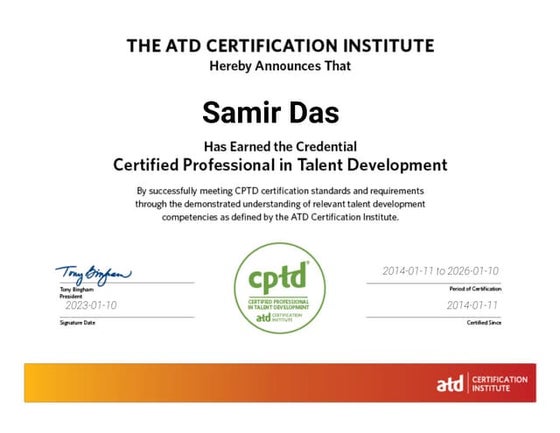 ATD Training Certificate PPT ATD Training Certificate PPT