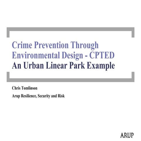 CPTED Presentation given to London First | PDF