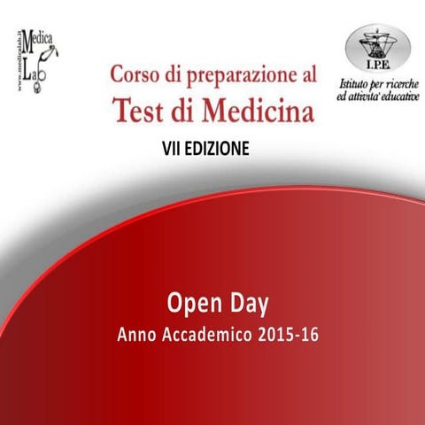 Corso di Preparazione al Test di Medicina - VII Edizione | PDF