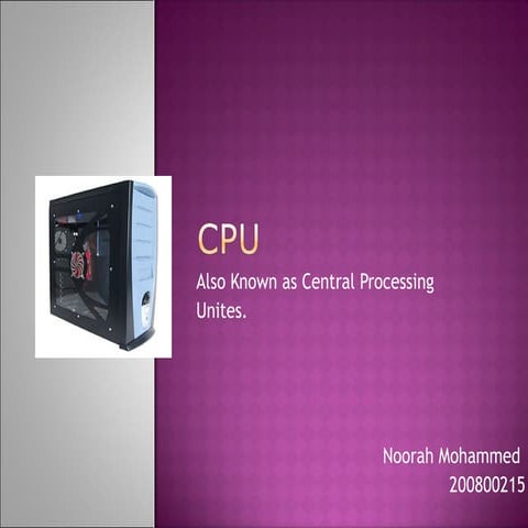 Cpu | PPT
