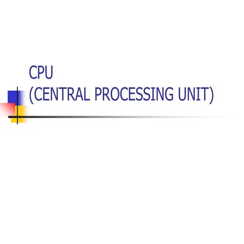Cpu | PPT