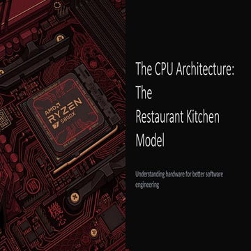 The CPU Architecture Explained Through the Restaurant Kitchen Model for ...