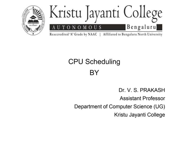 Cpu scheduling