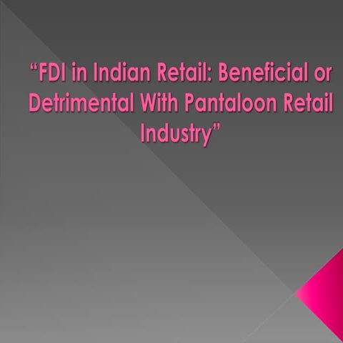 FDI IN RETAIL