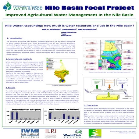 Nile water accounting — how much is water resources and use in the Nile basin?