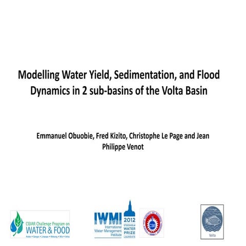 Modelling Water Yield, Sedimentation, and Flood Dynamics in 2 sub‐basins of t...