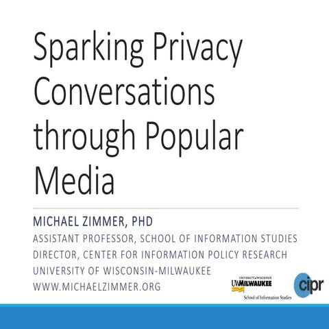 Sparking Privacy Conversations through Popular Media