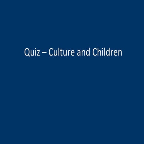 CQC Culture and Children Quiz by Hari Narayan