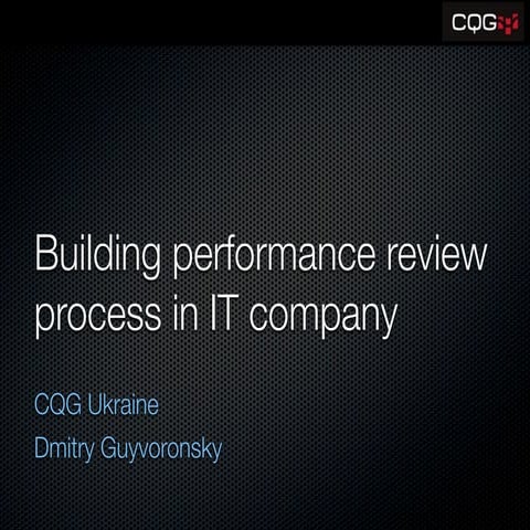 Performance evaluation in IT company