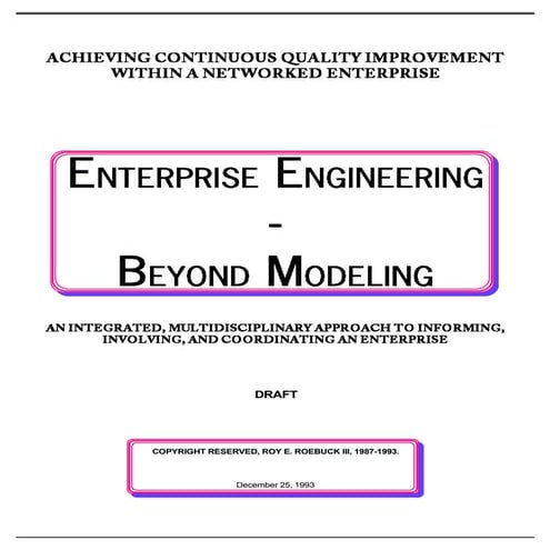 EA-Based Continuous Quality Improvement - Pre-Zachman