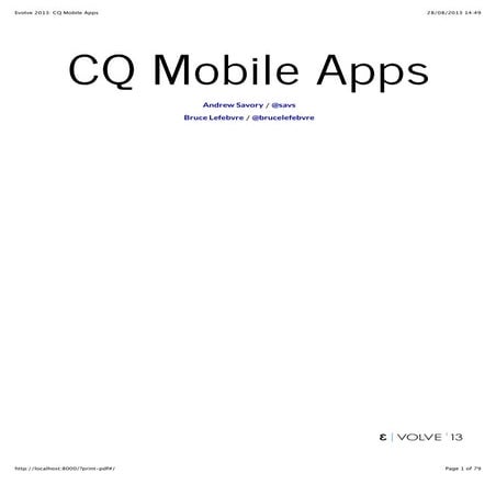 CQ Mobile Apps